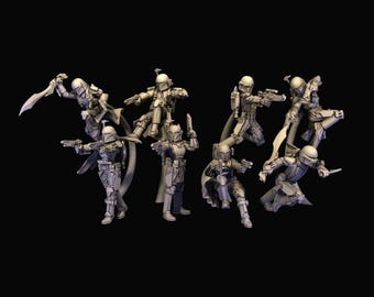8 guerrieri mandaloriani Star Wars Legion RPG compatibile con Shatterpoint warbear