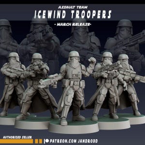 5 x assault team icewind cold troopers star wars legion compatible jandro3d