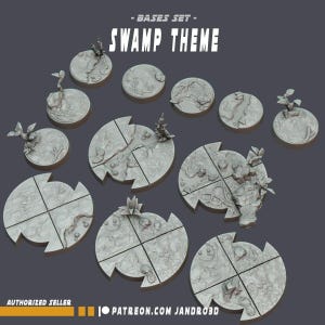 Swamp bases 27mm / 50mm  -star wars legion compatible jandro3d
