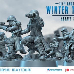 8 x Soldados de nieve invernales, exploradores pesados, Star Wars RPG, Legión, Punto de Destrozo, Oso de Guerra