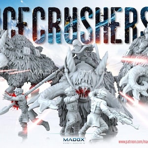 3 Trituradoras de hielo imperiales con jinete, compatibles con Star Wars Legion Shatterpoint, Warbear