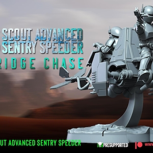 2 x Sass Scout, Sentry Speeder avanzado, compatible con Star Wars Legion RPG Warbear
