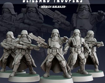 5 x assault team blizzard snow troopers star wars legion compatible jandro3d