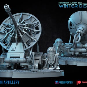 Plato de artillería invernal rebelde, Star Wars, Legión, RPG, Punto de destrucción, compatible con Oso de guerra