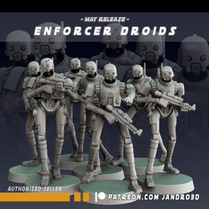 7 x enforcer droids star wars legion compatible jandro3d