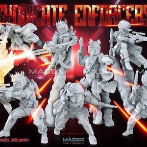 10 Mandalorian-kommandosoldater Star Wars Legion RPG Shatterpoint-kompatibel krigsbjörn