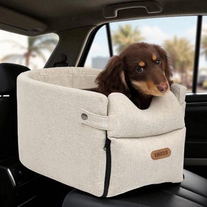 Portable Dog Car Seat Bed: Plush Travel Booster for Small Pets
