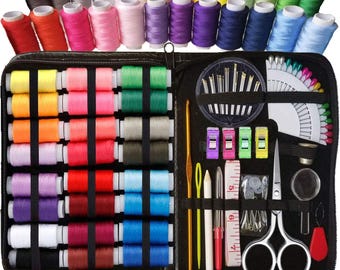 142pcs Complete Sewing Kit For Beginners, Professional Sewing Accessories with Travel Kits, Needle and Thread Kit for Sewing, Gift For Adult