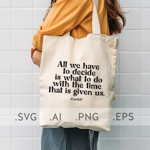 All we have to decide is what do with the time that is given to us, png, svg, .ai, .eps