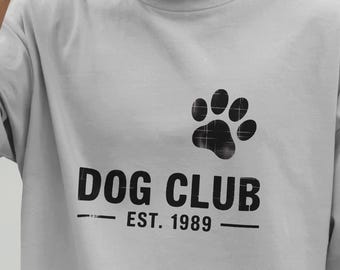 Vintage Dog Club T-Shirt: Comfort Colors Graphic Tee for Pet Lovers