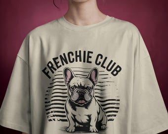 Vintage French Bulldog Graphic Tee: Comfort Colors Unisex Shirt