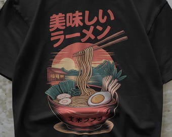 Vintage Ramen Graphic Tee: Japanese Noodle Bowl Comfort Colors Shirt