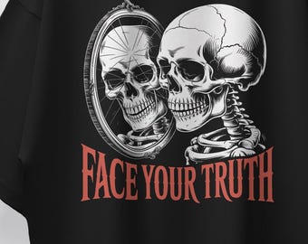 ヴィンテージゴシックスカルハロウィンTシャツ：ホラーストリートウェア