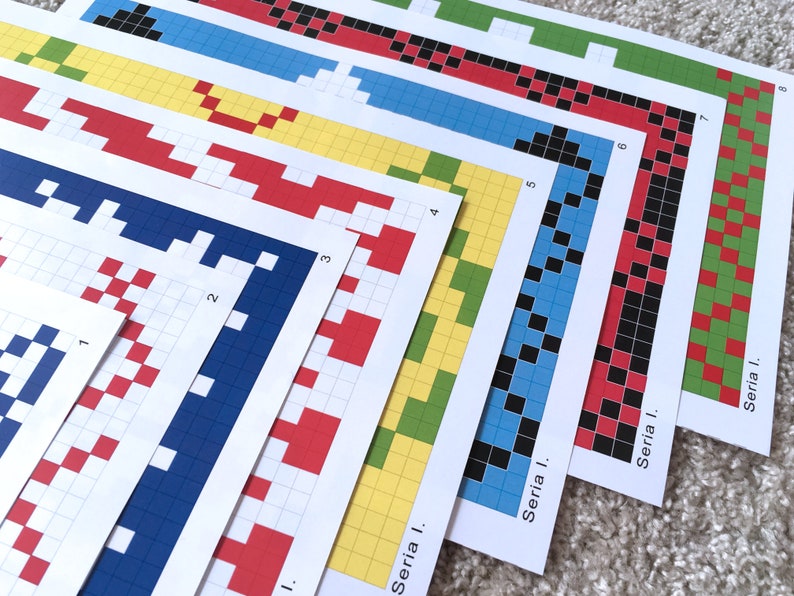 PDF Downloadable Set of 8 Weaving Patterns Cutting Templates Etsy