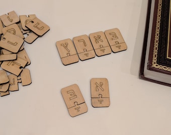 Learn to Write Hebrew Words - Wooden Hebrew Letter Puzzle Set