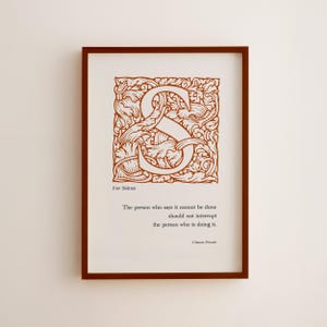 Personalized Letter S Print: Custom Letter, Name & Quote, Illuminated Style