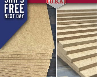 MDF Draftboard Glowforge Laser Plywood | Premium Proofgrade Wood Sheets | cnc Cutting | diy Craft Material Made in USA 1/8" (3mm) 19"x11.75"