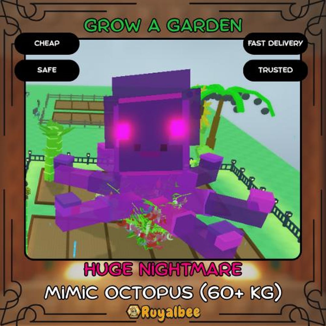 60 KG Huge Nightmare Mimic Octopus | 15s With Medium Toy | Roblox