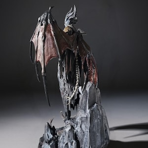 Demonic Queen Figurine | Custom 3D Printed & Hand-Painted Fantasy Statue | 28cm Gothic Display Art | Succubus Inspired Decor