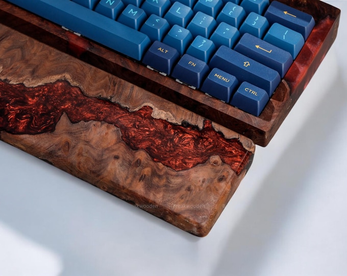 Handcrafted Epoxy Keyboards – Unique Mechanical Keyboards with Custom Resin Design, RGB Lighting, and Artistic Keycaps for Gamers & Creators