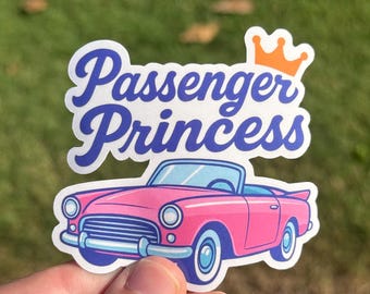 Certified Passenger Princess 3inch Glossy Waterproof Vinyl Sticker