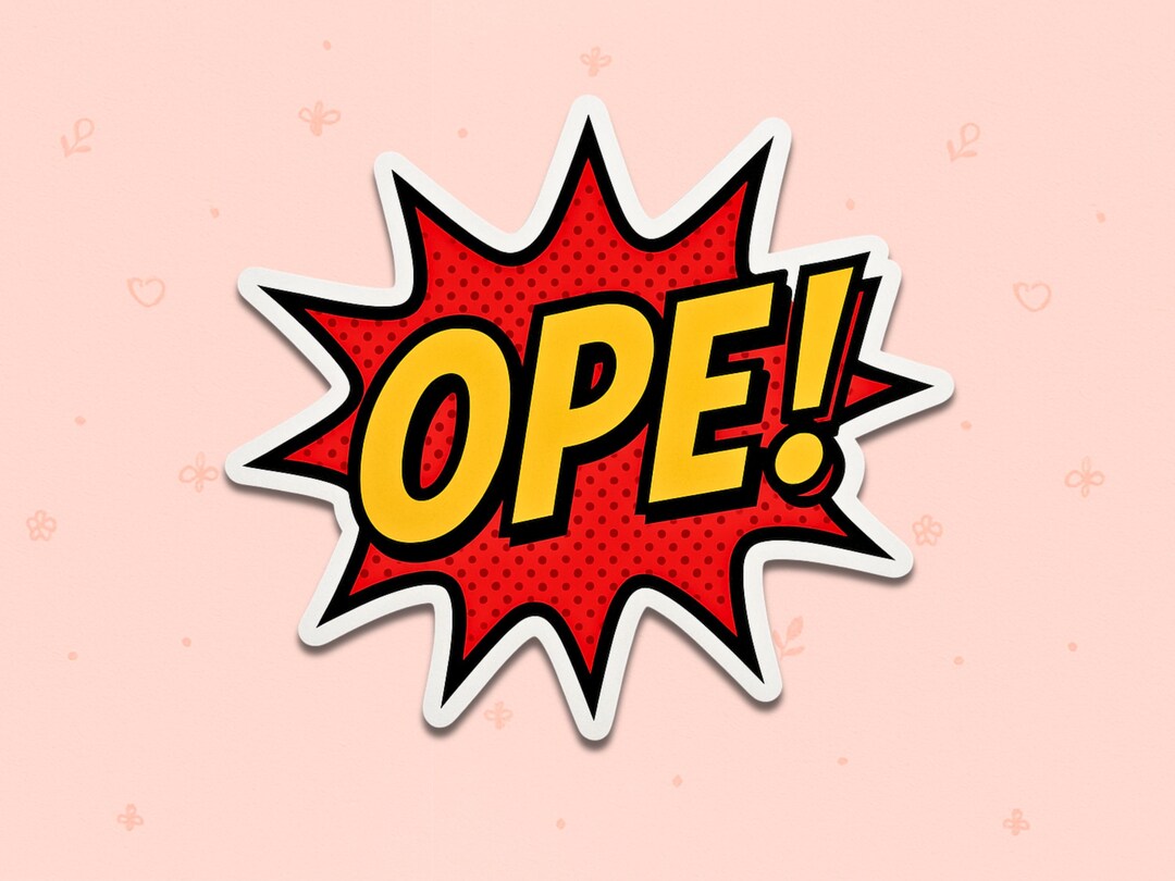 Ope! Comic Sticker: Funny Midwest Pop Art Vinyl Decal - Etsy