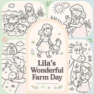 Lilas Wonderful Farm Day A Printable Coloring Storybook for Kids