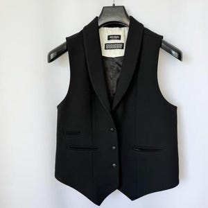 Mos Mosh Black Vest Waistcoat Women's Classic Dense