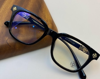Cross Flower Frame Glasses, Vintage Light Glasses Frame, Stylish Frame, Simple Glasses, Punk Glasses, Glasses for Women & Men, Gift for Her