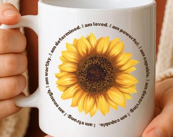 Mental Health Mug | Motivational Coffee Cup, Self Care Gift, Emotional Support Gift for Best Friend, Care package gift Idea for Her