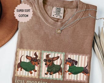 Daschund Shirt, Weiner Dog Dachshund Shirt, Vintage Dog shirt, Daschund gifts, Comfort colors dog tshirt, Dog lover gift, Weenie Dog Tee