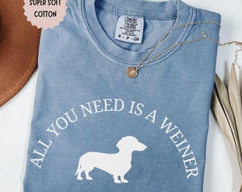 Daschund Shirt, Weiner Dog Dachshund Shirt, Vintage Dog shirt, Daschund gifts, Comfort colors dog tshirt, Dog lover gift, Weenie Dog Tee