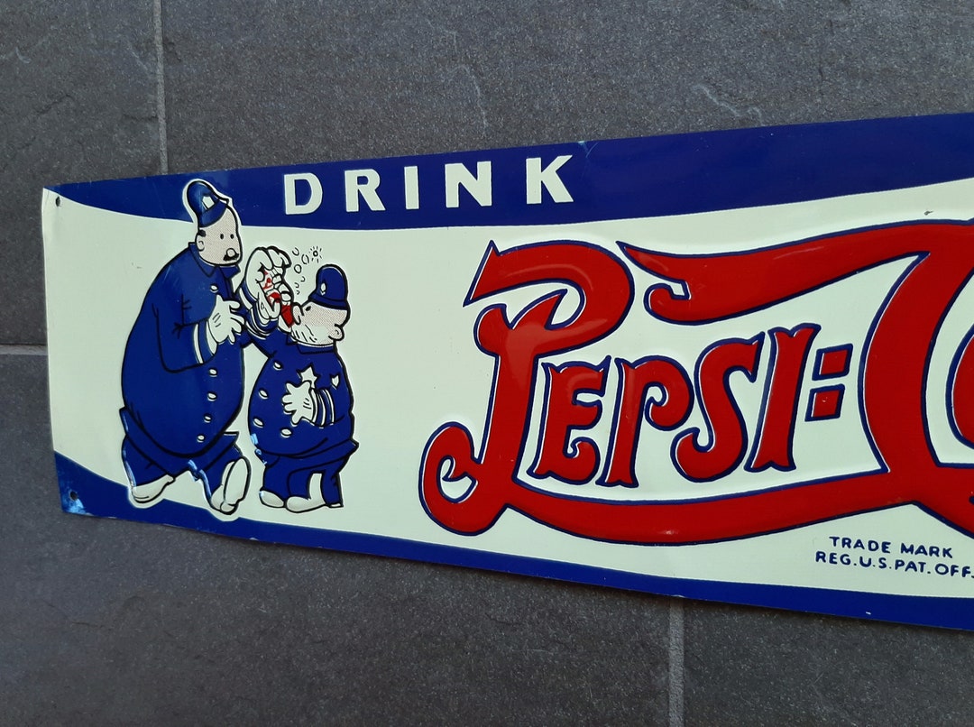 Vintage Pepsi Cola Metal Sign. Pepsi