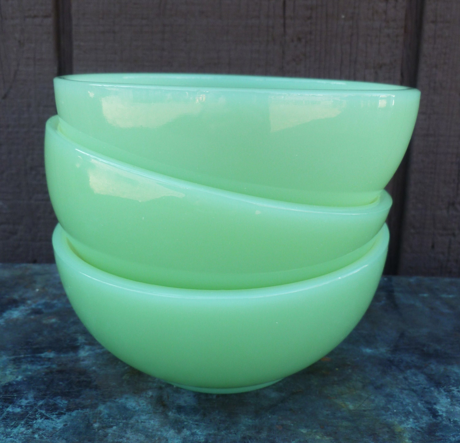 3 Jadeite Jadite Fire King Chili Bowls. Vintage 1950s. Etsy