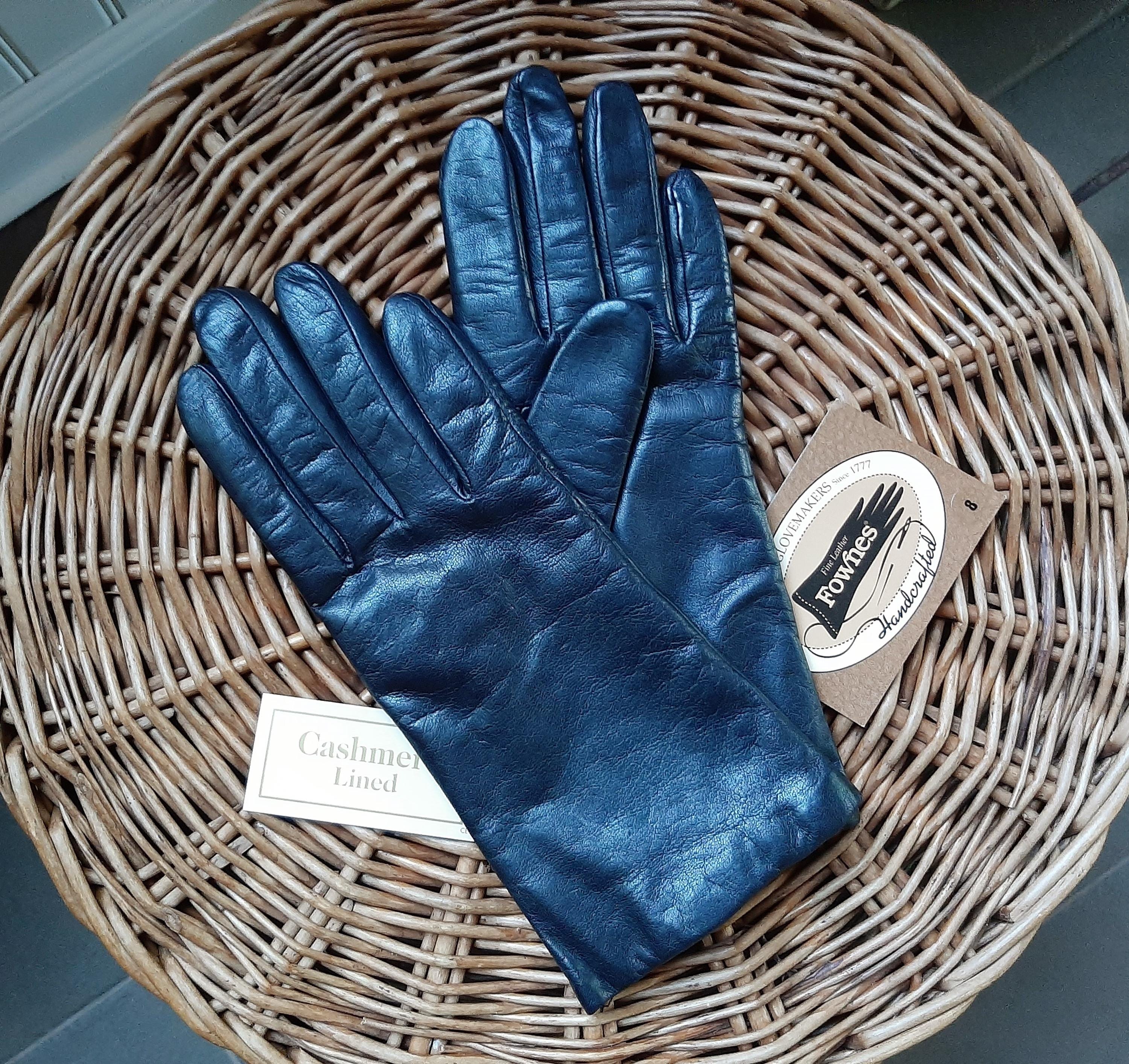 100 Cashmere Fownes Cashmere Lined Leather Gloves NWT Men's Fownes