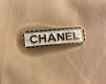 本物のヴィンテージ シャネル ヘアクリップ | シルバー ココマーク