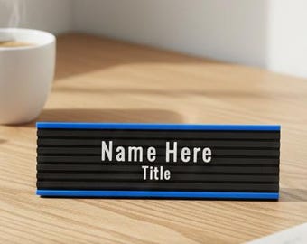 Custom Desk Name Plate - Personalized 3D Printed Office Decor - Professional Name Sign - Unique Teacher Gift - Modern Office Accessories
