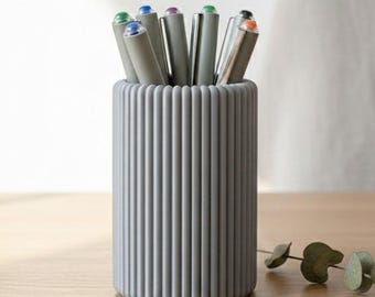 Ribbed 3D Printed Desk Pen Holder