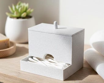 Modern Cotton Swab Holder for Bathroom Vanity & Organization