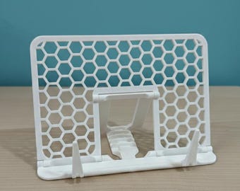 Ultra-Portable 3D Printed Tablet Stand | Slim Folding Travel Holder for iPad & Phone | Compact Lightweight Desk Dock