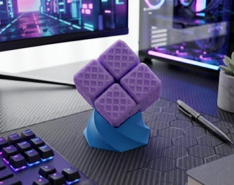 3D Printed Infinity Cube Fidget Toy - Stress Relief & ADHD Focus Tool - Pocket Sized Sensory Toy