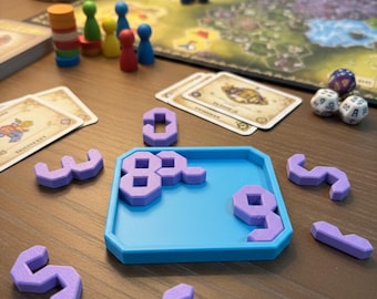 3D Printed Number Fit Puzzle Game - Brain Teaser - Geometric Math Logic Puzzle for Adults and Kids