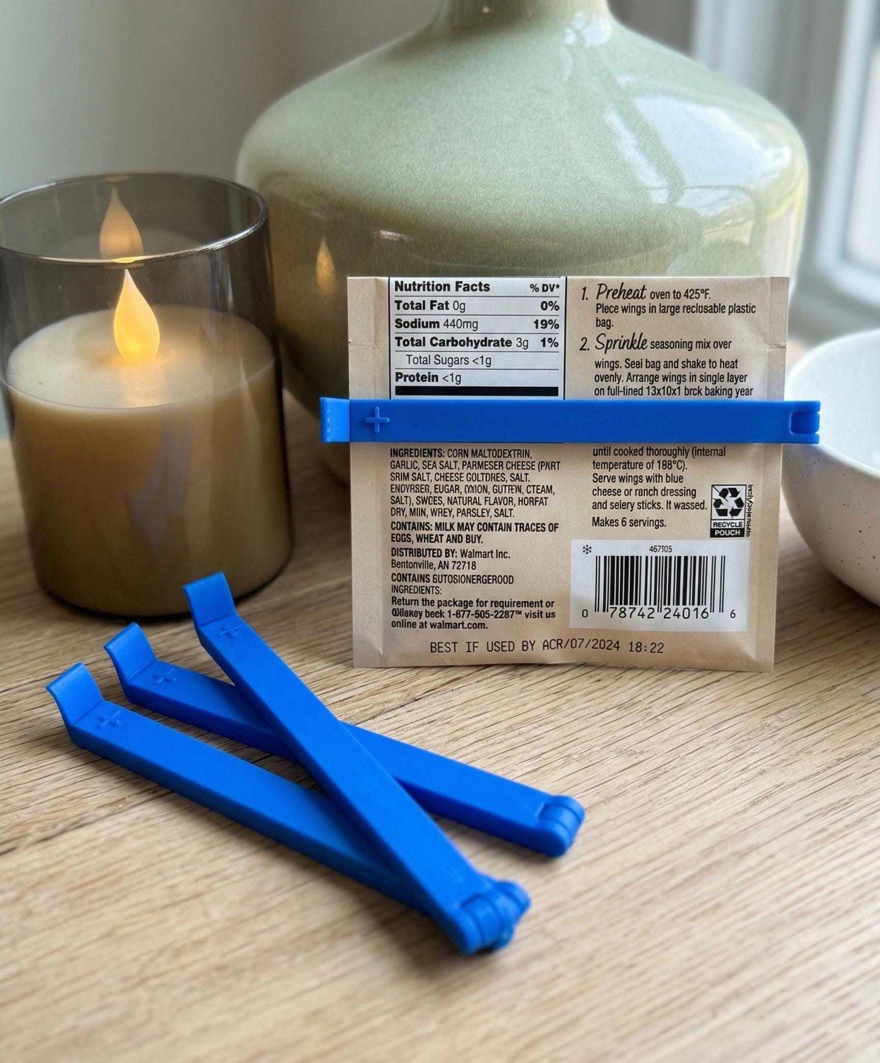 Heavy Duty 3D Printed Bag Clips – 4 Pack – Airtight Seasoning & Snack ...
