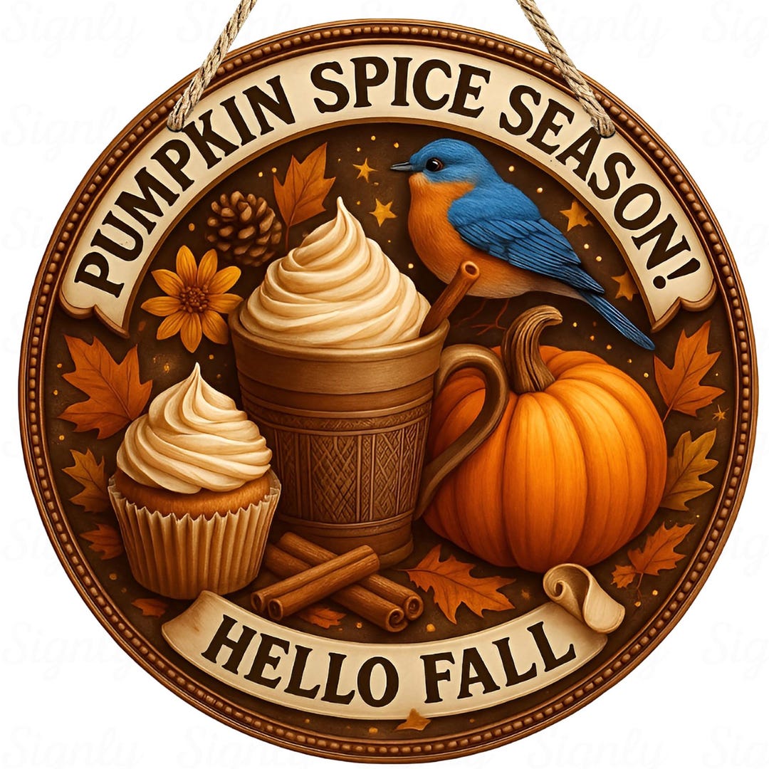Pumpkin Spice Season Sign Hello Fall Wall Decor – Autumn Kitchen ...
