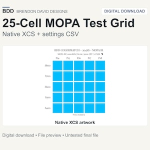 MOPA Color Test Grid for xTool F2 Ultra, 25 Cells with Built-In Settings