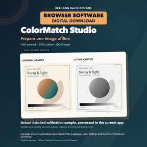 ColorMatch Studio: Offline Image Prep for Engraving, Dither & Grayscale PNG Editor for Mac Chrome