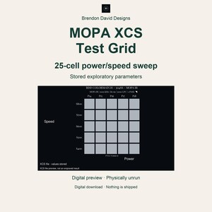 MOPA Color Test Grid XCS File for xTool F2 Ultra, 25-Cell Power and Speed Sweep