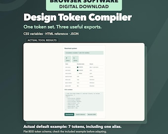 Design Token Compiler: Flat Token JSON to CSS Variables for Mac and Windows