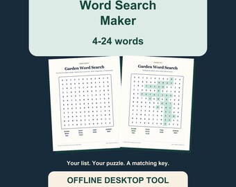 Word Search Maker: Offline Desktop Software for Custom Printable Puzzles and Answer Keys