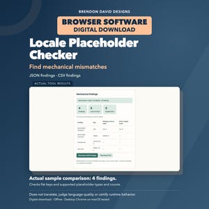 Verificador de marcadores de localização JSON, ferramenta de localização offline com resultados em JSON e CSV